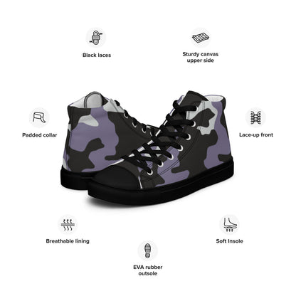 Ukrainian Special Police Dubok Amoeba Urban CAMO Men’s high top canvas shoes - Mens High Top Canvas Shoes