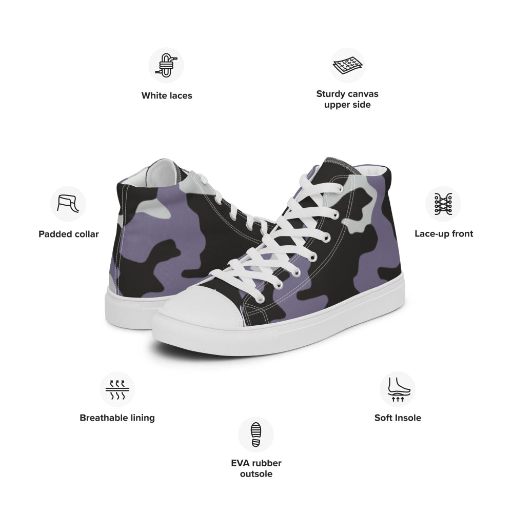 Ukrainian Special Police Dubok Amoeba Urban CAMO Men’s high top canvas shoes - Mens High Top Canvas Shoes