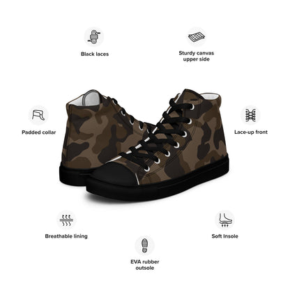 Ukrainian TTsKO Bytan Mountain CAMO Men’s high top canvas shoes - Mens High Top Canvas Shoes