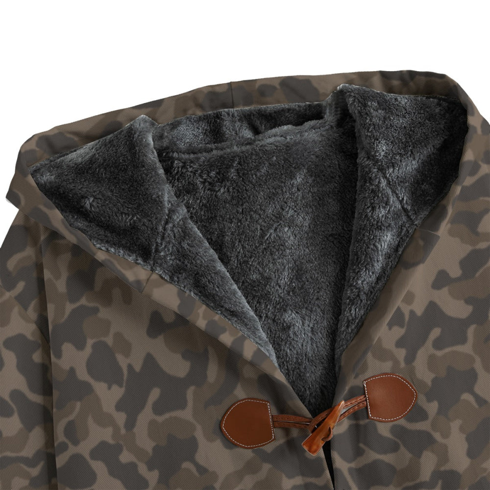 Ukrainian TTsKO Bytan Mountain CAMO Men’s Canvas Horn Buckle Fleece Windbreaker - Mens Sherpa Coat