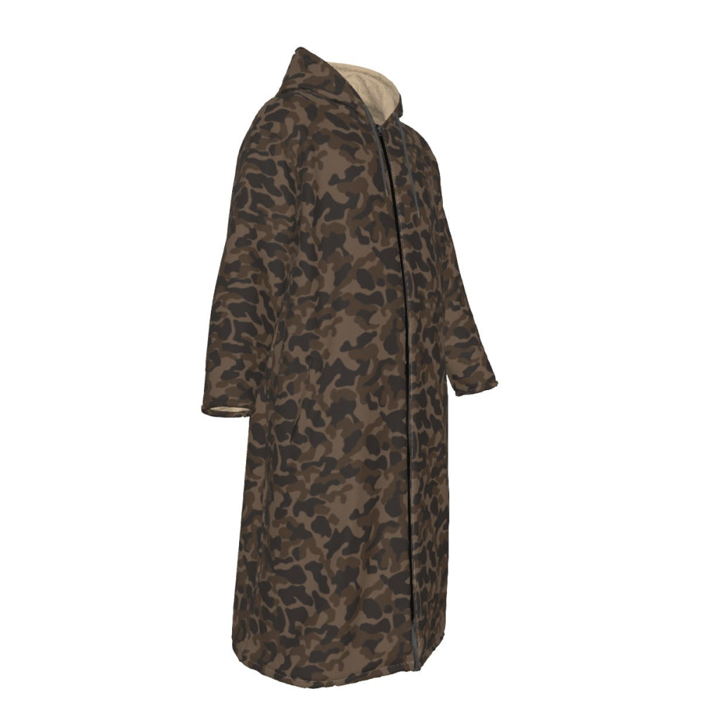 Ukrainian TTsKO Bytan Mountain CAMO Men’s Sherpa Zip Up Long Coat - Mens