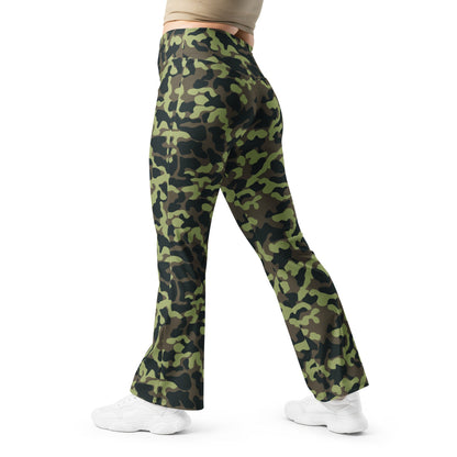 Ukrainian TTsKO Bytan Woodland CAMO Flare leggings - 2XS - Womens Leggings