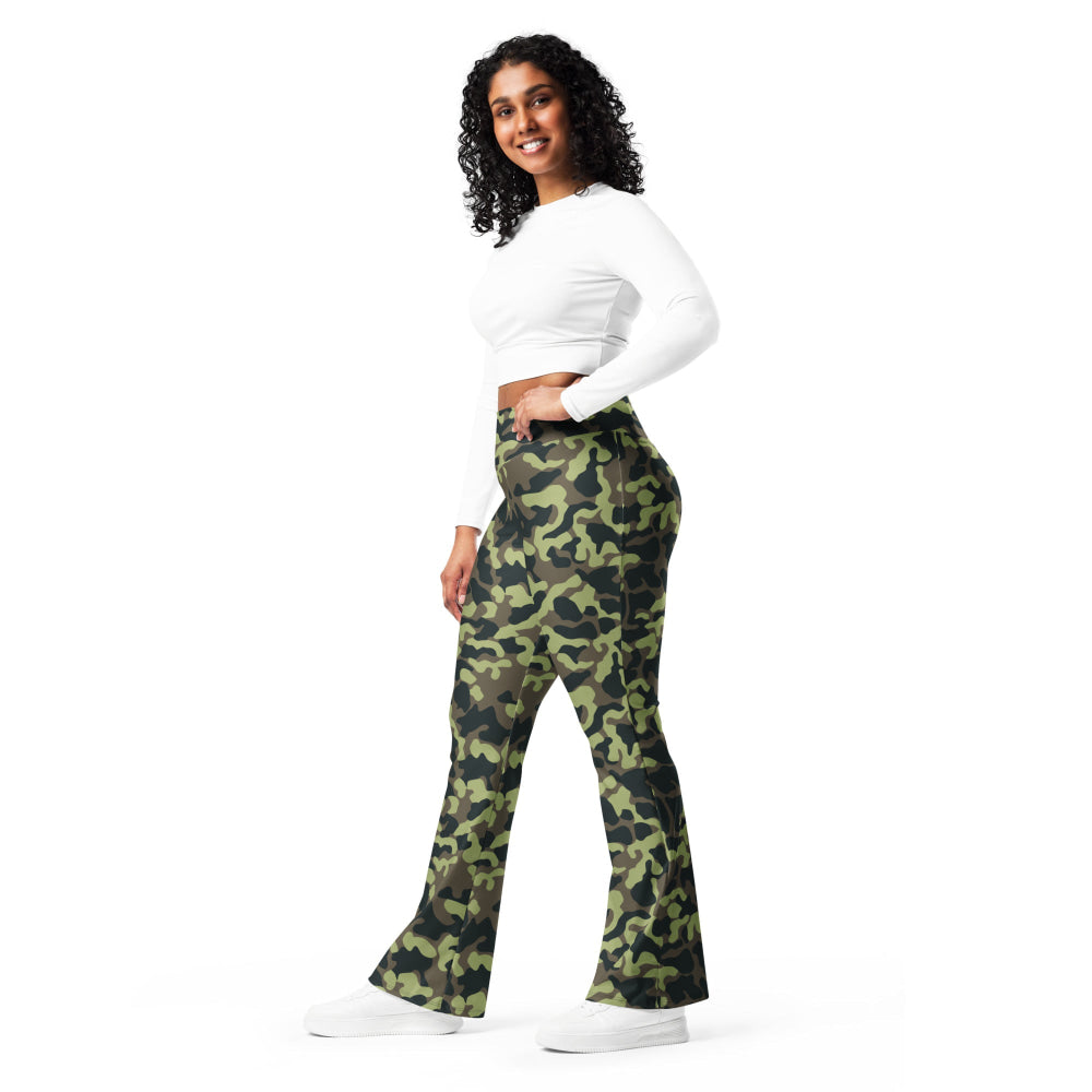 Ukrainian TTsKO Bytan Woodland CAMO Flare leggings - Womens Leggings