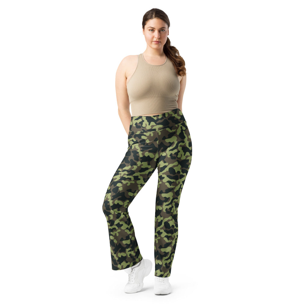 Ukrainian TTsKO Bytan Woodland CAMO Flare leggings - Womens Leggings