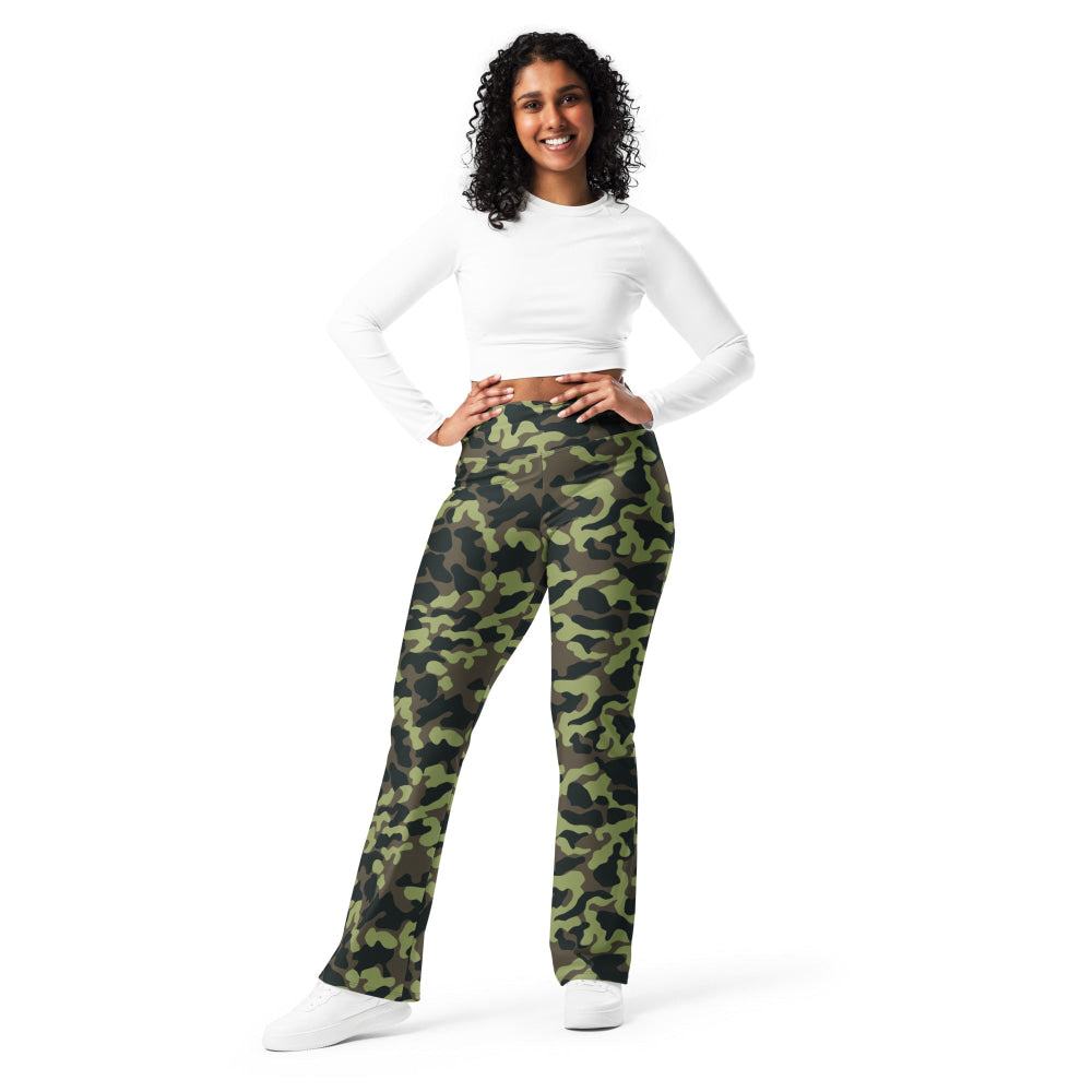 Ukrainian TTsKO Bytan Woodland CAMO Flare leggings - Womens Leggings