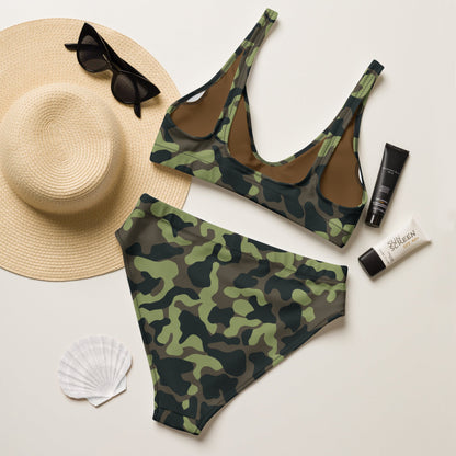 Ukrainian TTsKO Bytan Woodland CAMO high-waisted bikini - Womens High-Waisted Bikini