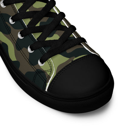 Ukrainian TTsKO Bytan Woodland CAMO Men’s high top canvas shoes - Mens High Top Canvas Shoes