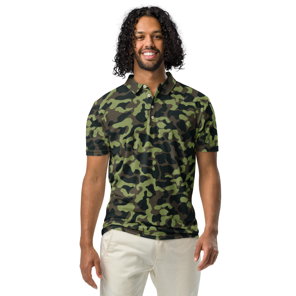 Ukrainian TTsKO Bytan Woodland CAMO Men’s slim fit polo - Mens Slim Fit Polo