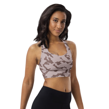 Ukrainian TTsKO Two-Color Desert CAMO Longline sports bra - Womens Sports Bra