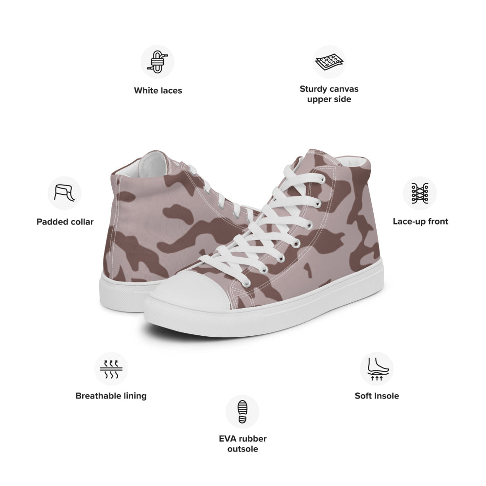 Ukrainian TTsKO Two-Color Desert CAMO Men’s high top canvas shoes - Mens High Top Canvas Shoes