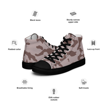 Ukrainian TTsKO Two-Color Desert CAMO Men’s high top canvas shoes - Mens High Top Canvas Shoes