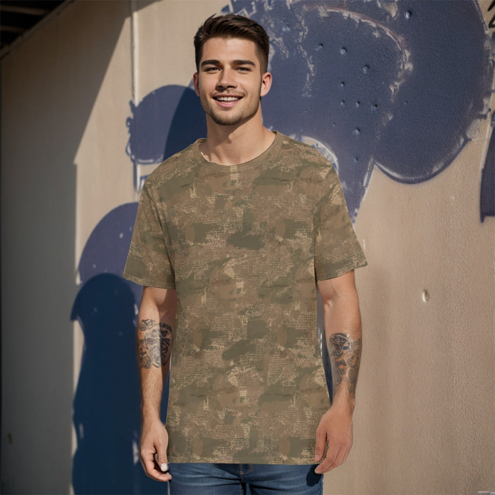 Ukrainian Varan CAMO Men’s 100% Cotton T-Shirt - XS / White - Mens