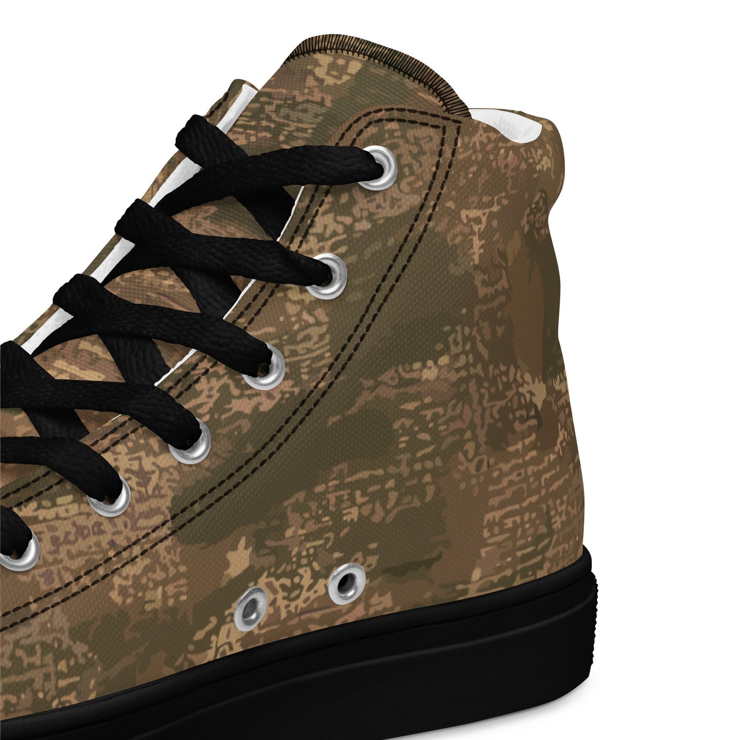 Ukrainian Varan CAMO Mens high top canvas shoes - High Top Canvas Shoes