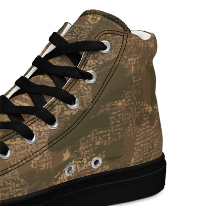 Ukrainian Varan CAMO Mens high top canvas shoes - High Top Canvas Shoes