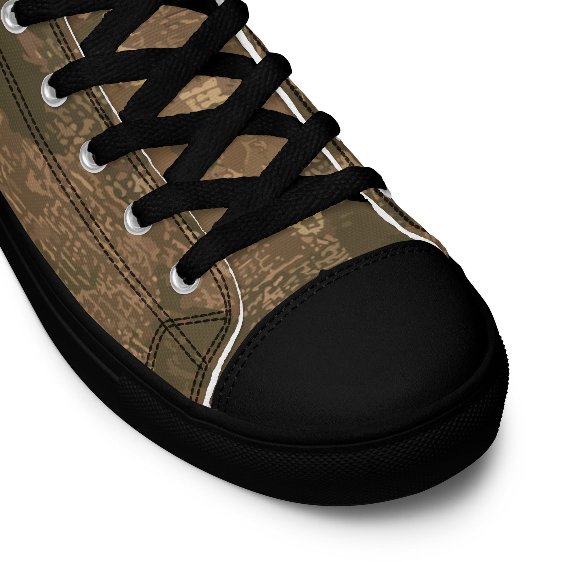 Ukrainian Varan CAMO Mens high top canvas shoes - High Top Canvas Shoes