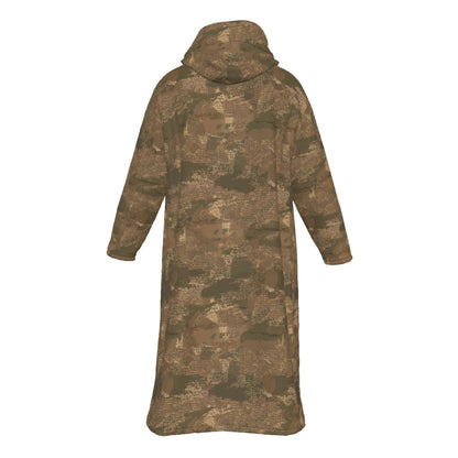 Ukrainian Varan CAMO Men’s Sherpa Zip Up Long Coat - Mens