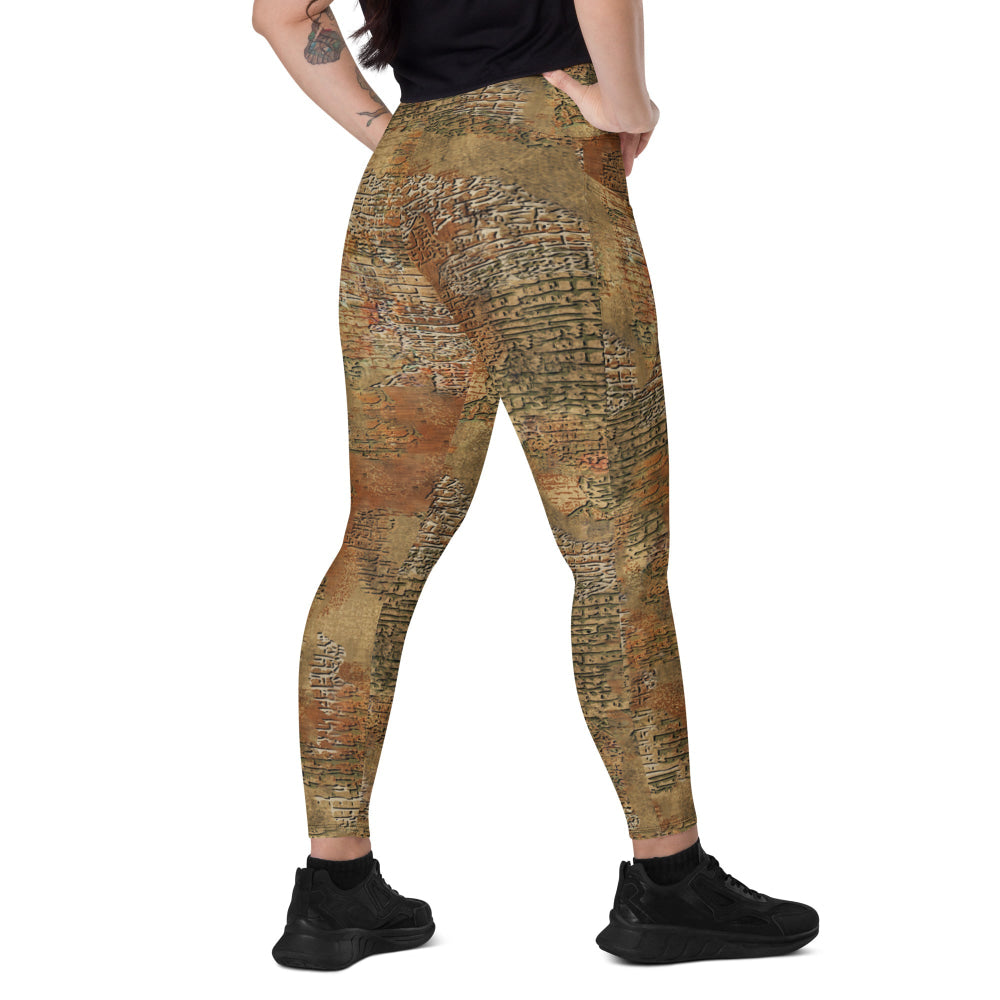 Ukrainian Varan Textured CAMO Leggings with pockets - 2XS - Womens With Pockets