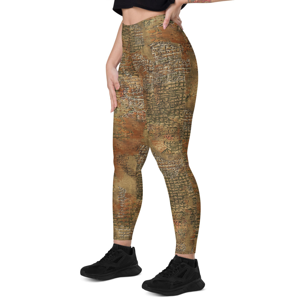 Ukrainian Varan Textured CAMO Leggings with pockets - Womens With Pockets