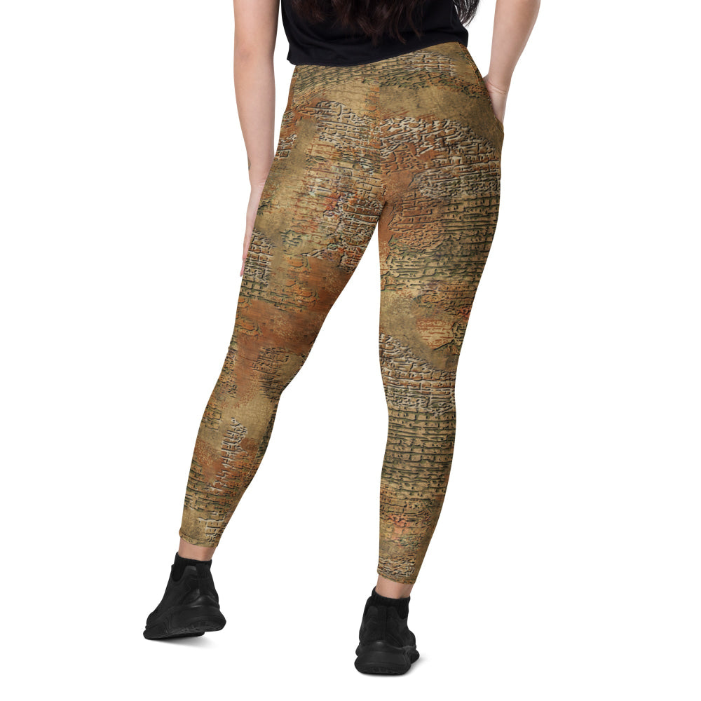 Ukrainian Varan Textured CAMO Leggings with pockets - Womens With Pockets