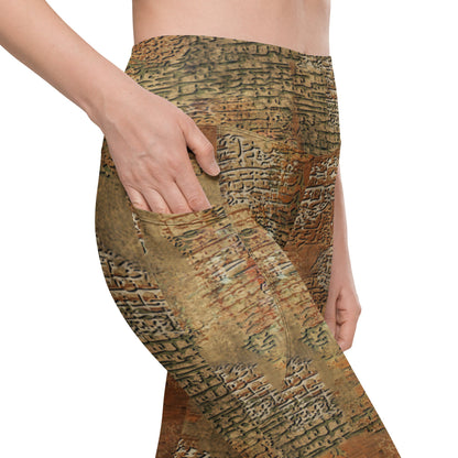 Ukrainian Varan Textured CAMO Leggings with pockets - Womens With Pockets