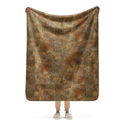 Ukrainian Varan Textured CAMO Sherpa blanket - 50″×60″
