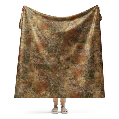 Ukrainian Varan Textured CAMO Sherpa blanket - 60″×80″