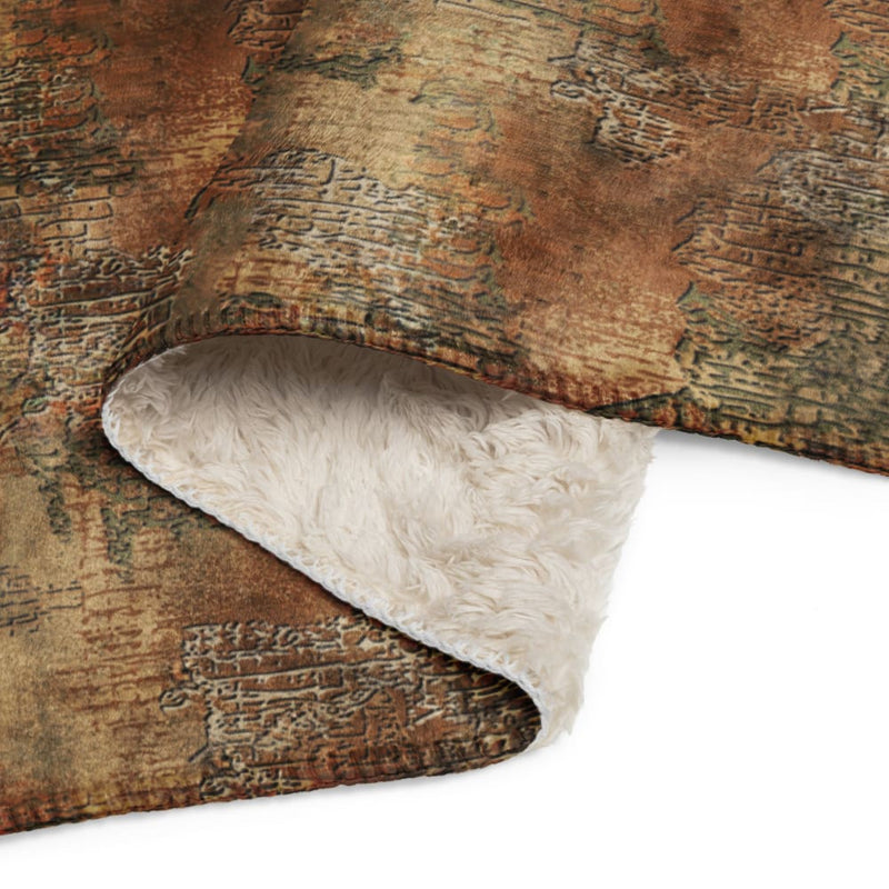 Ukrainian Varan Textured CAMO Sherpa blanket
