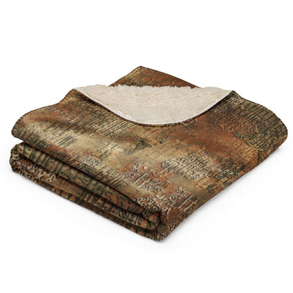 Ukrainian Varan Textured CAMO Sherpa blanket