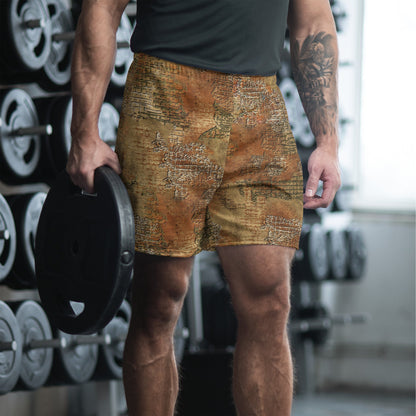 Ukrainian Varan Textured CAMO Unisex Athletic Long Shorts - 2XS