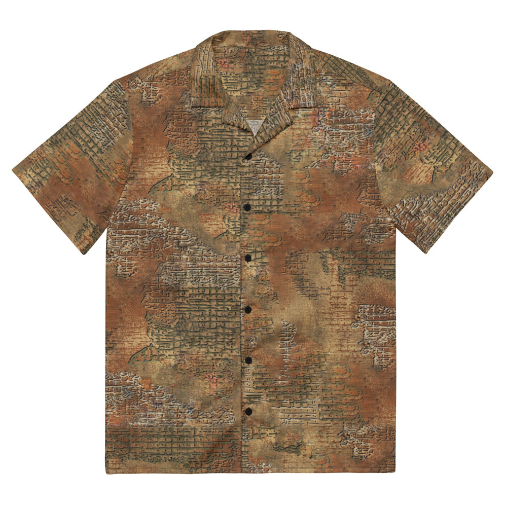 Ukrainian Varan Textured CAMO Unisex button shirt - 2XS - Button Shirt