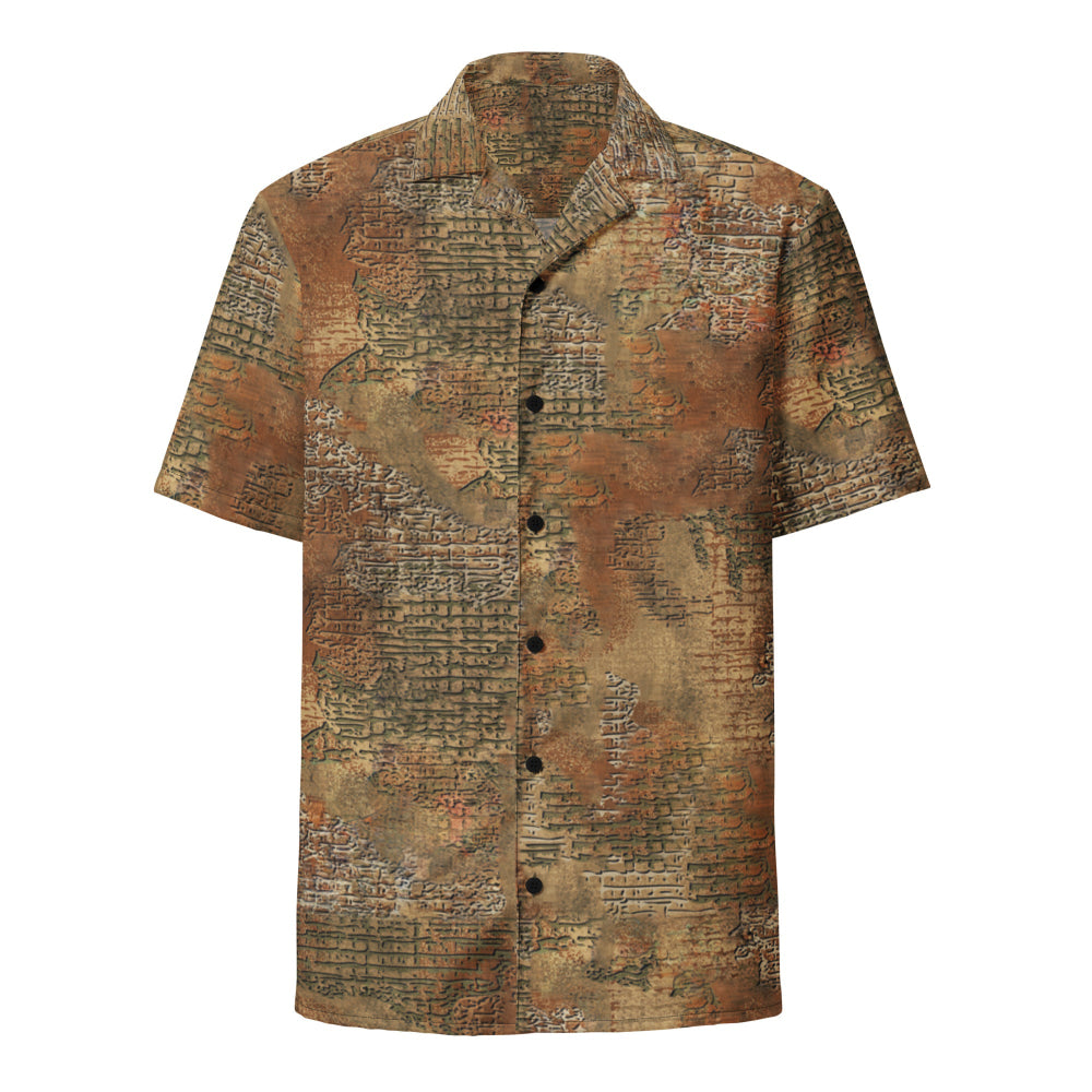 Ukrainian Varan Textured CAMO Unisex button shirt - Button Shirt