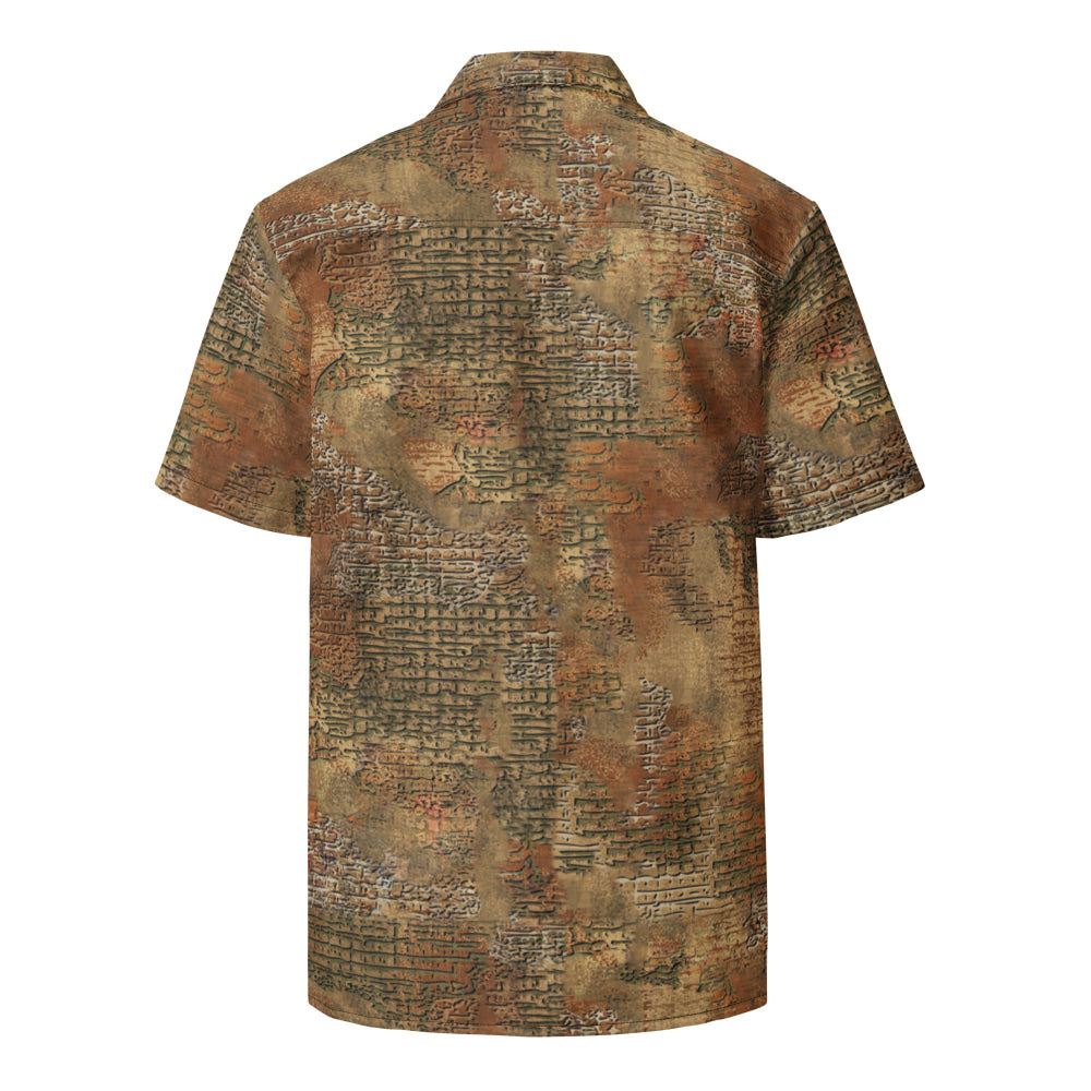 Ukrainian Varan Textured CAMO Unisex button shirt - Button Shirt