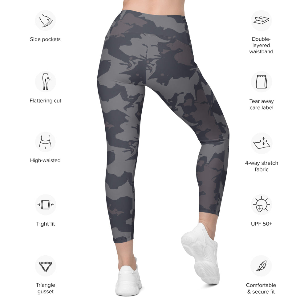 Urban Rust CAMO Leggings with pockets - Womens With Pockets