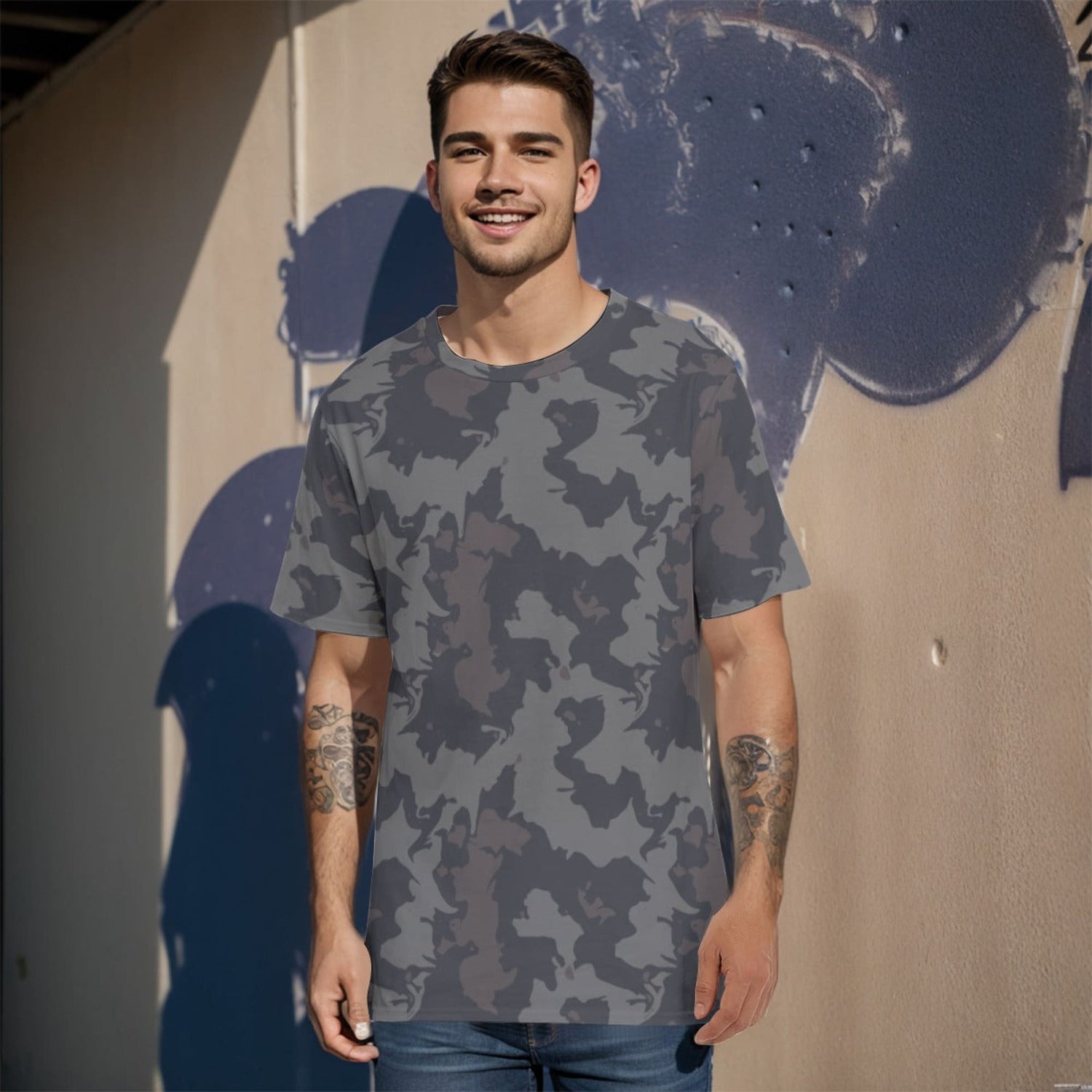 Urban Rust CAMO Mens 100% Cotton T-Shirt - XS / White - T-Shirts