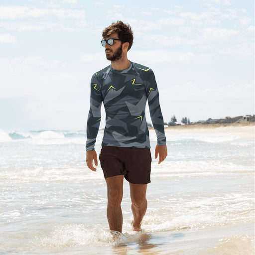 Urban Voltage CAMO Mens Long-Sleeve Rash Guard - XS