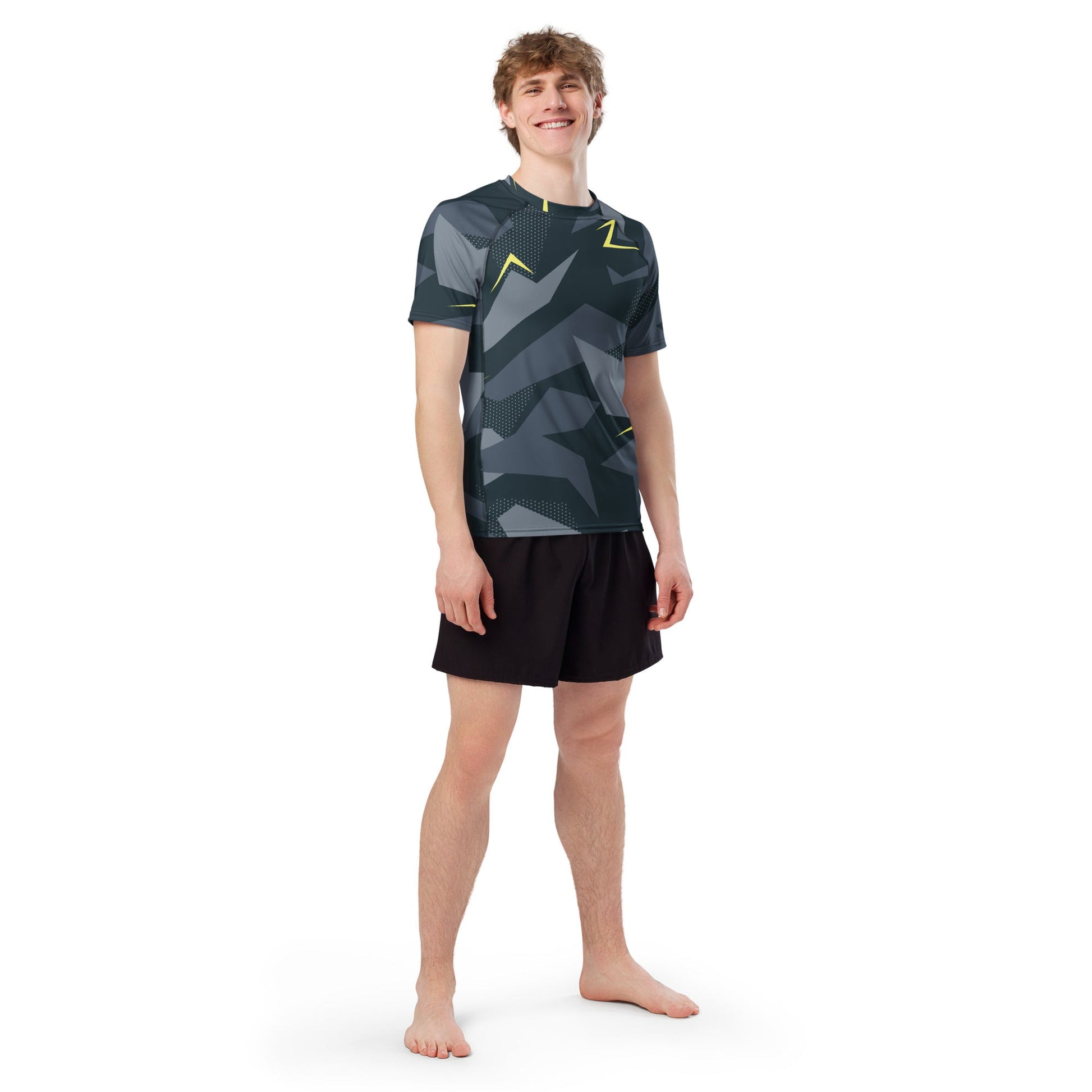 Urban Voltage CAMO Mens Short-Sleeve Rash Guard