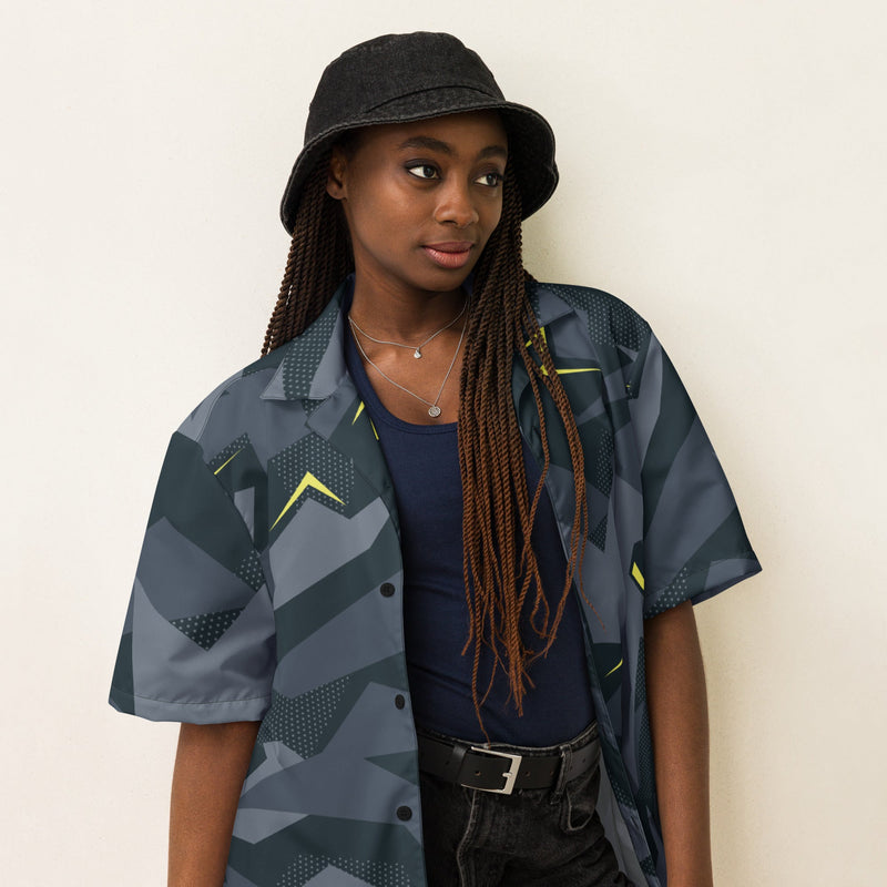 Urban Voltage CAMO Unisex Short-Sleeve Button Shirt - Button-Up
