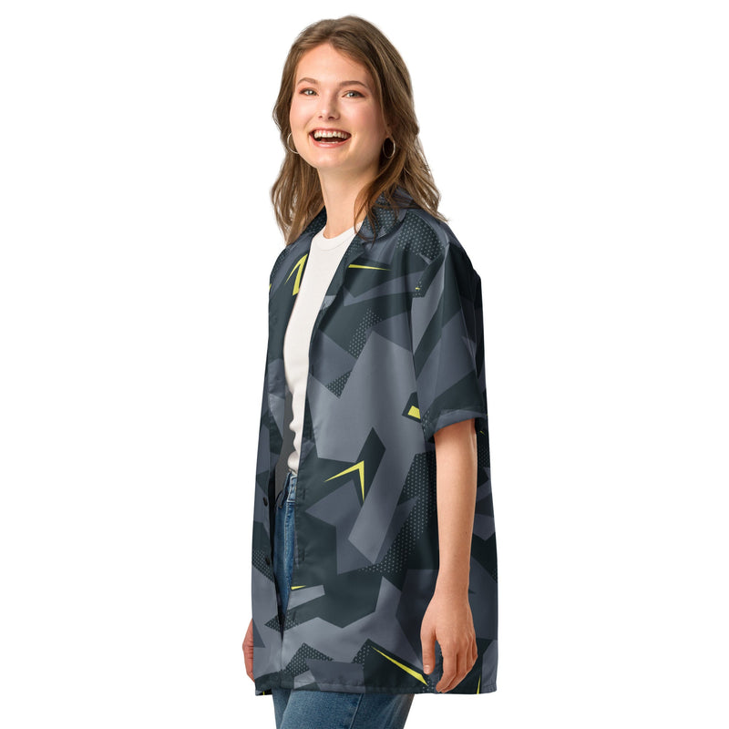 Urban Voltage CAMO Unisex Short-Sleeve Button Shirt - Button-Up