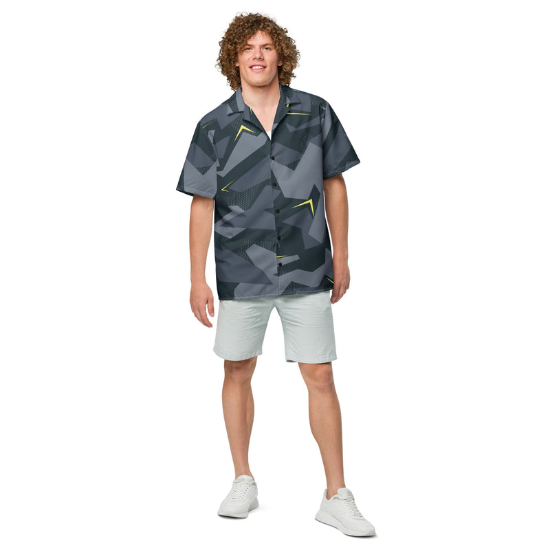 Urban Voltage CAMO Unisex Short-Sleeve Button Shirt - Button-Up