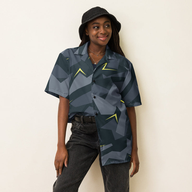 Urban Voltage CAMO Unisex Short-Sleeve Button Shirt - Button-Up