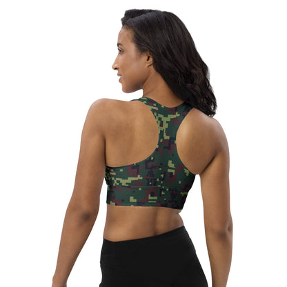 Vietnamese K18 Woodland Digital CAMO Longline sports bra - Womens Sports Bra