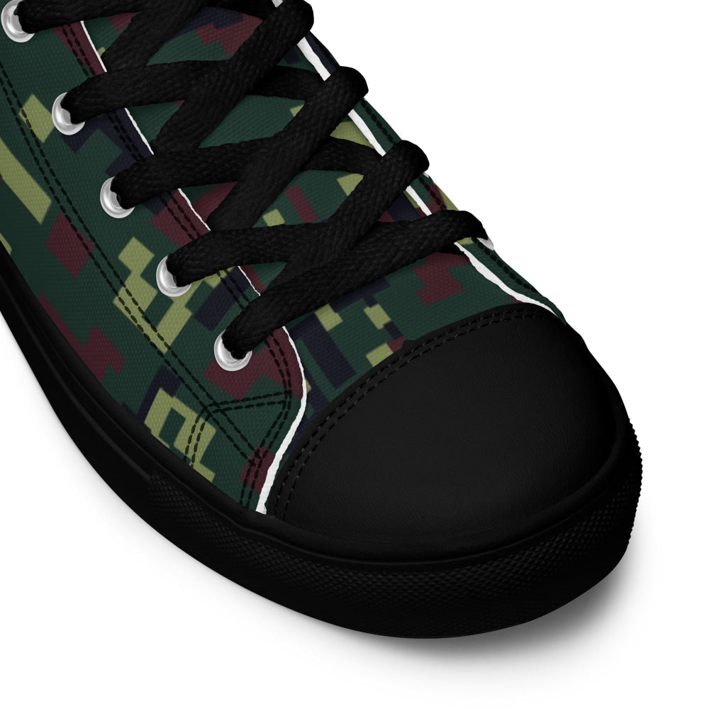 Vietnamese K18 Woodland Digital CAMO Men’s high top canvas shoes - Mens High Top Canvas Shoes