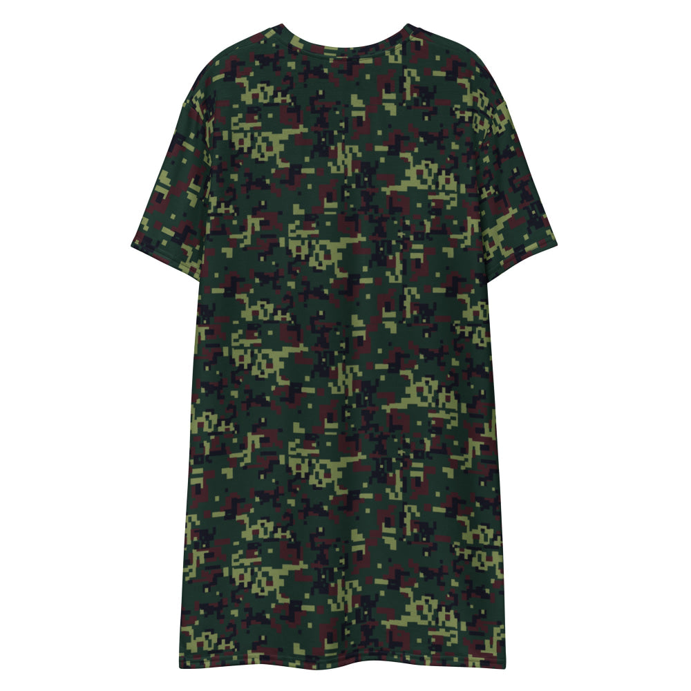 Vietnamese K18 Woodland Digital CAMO T-shirt dress - Womens T-Shirt Dress