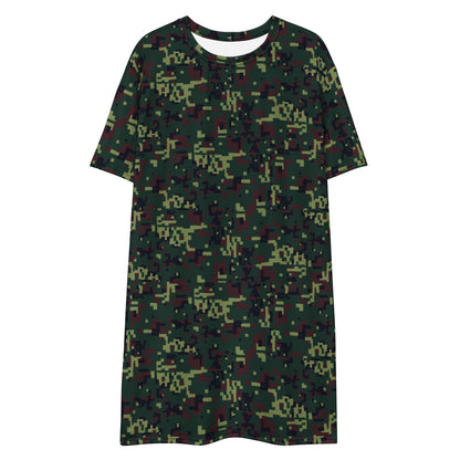 Vietnamese K18 Woodland Digital CAMO T-shirt dress - Womens T-Shirt Dress