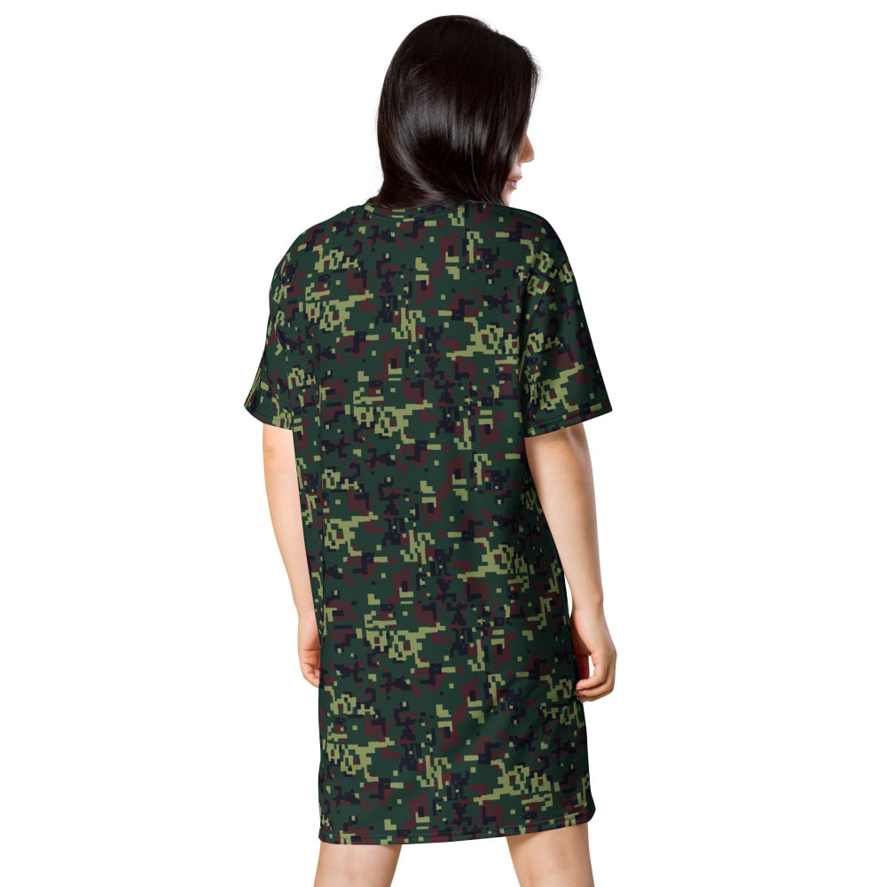 Vietnamese K18 Woodland Digital CAMO T-shirt dress - Womens T-Shirt Dress