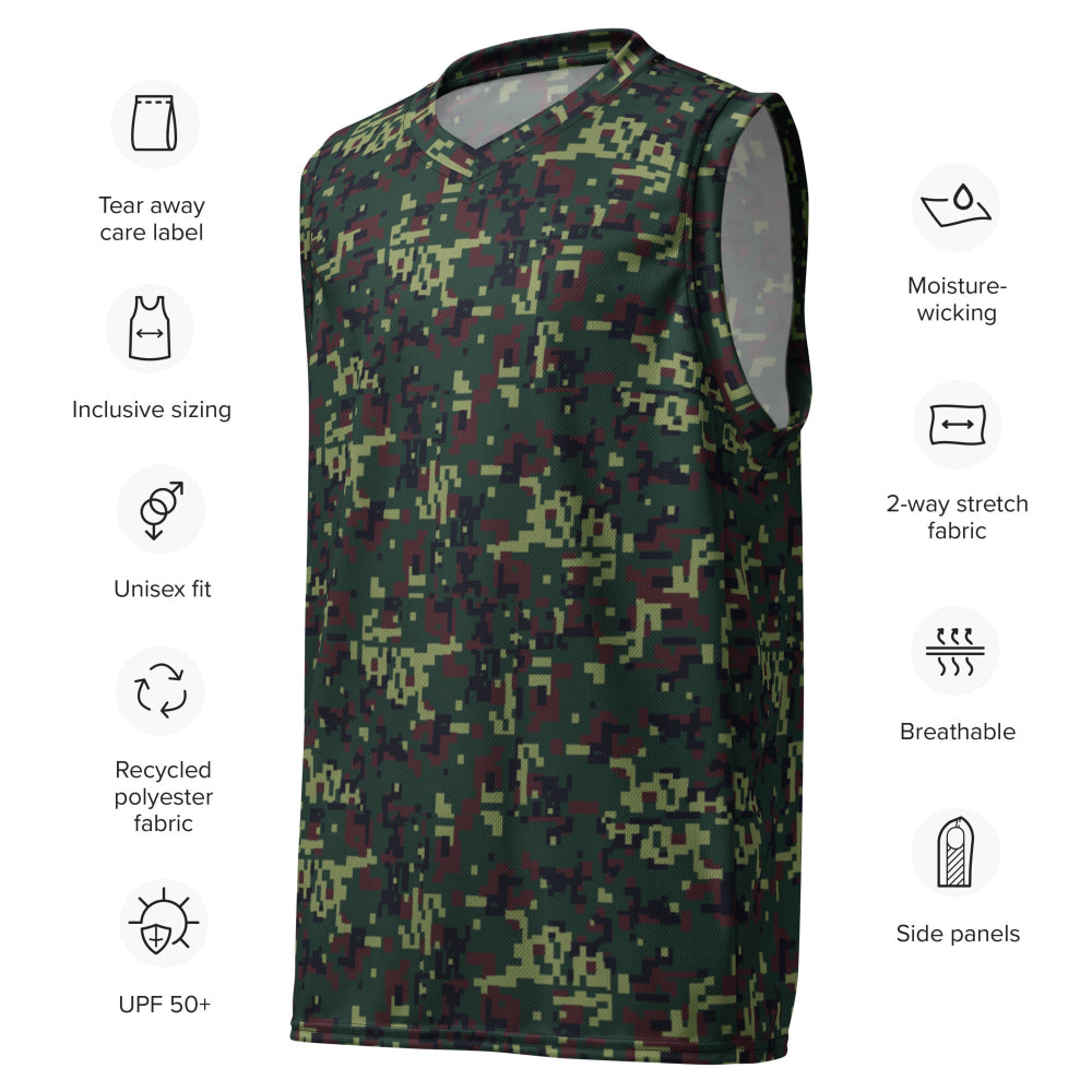 Vietnamese K18 Woodland Digital CAMO unisex basketball jersey - Unisex Basketball Jersey