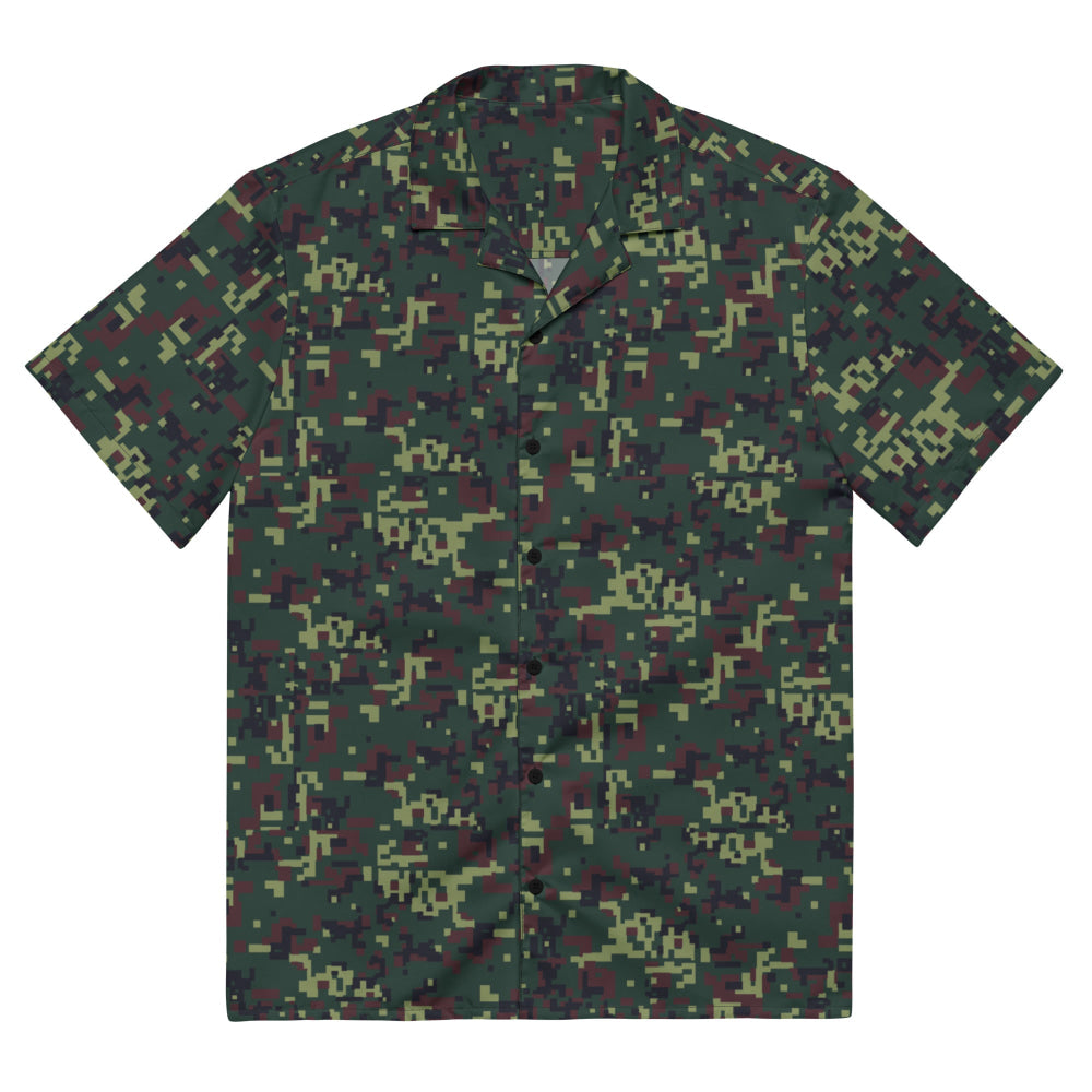 Vietnamese K18 Woodland Digital CAMO Unisex button shirt - 2XS - Button Shirt