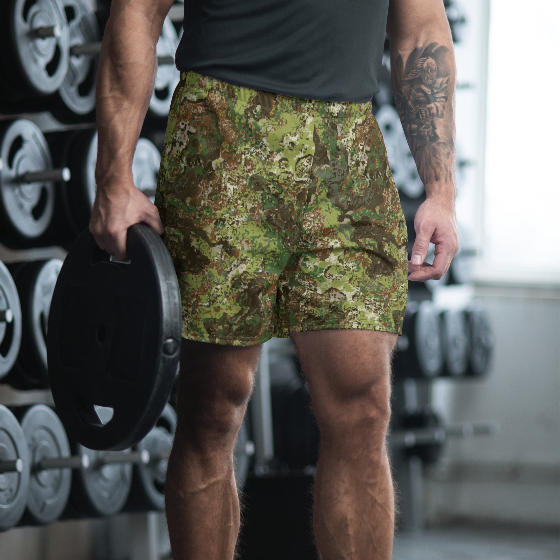 Wasp CAMO Unisex Athletic Long Shorts - 2XS