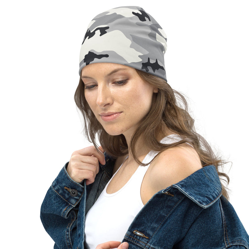 White Birch Monolith Winter CAMO Beanie - Head