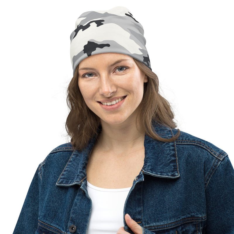 White Birch Monolith Winter CAMO Beanie - Head